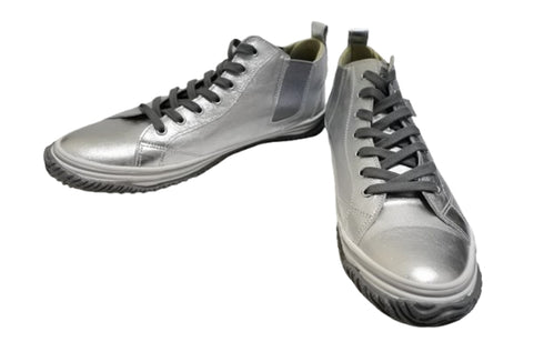 【SPINGLE SP442 シルバー】カンガルー革ミドルカットサイドゴア