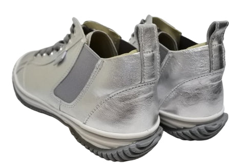 【SPINGLE SP442 シルバー】カンガルー革ミドルカットサイドゴア