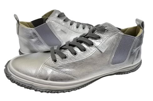 【SPINGLE SP442 シルバー】カンガルー革ミドルカットサイドゴア