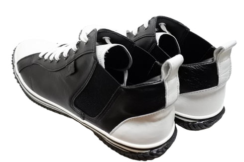 【SPINGLE SP442 ホワイト/ブラック】カンガルー革ミドルカットサイドゴア