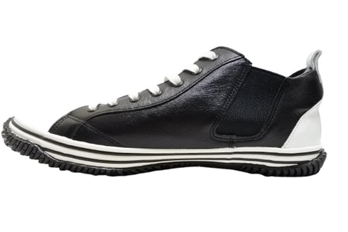 【SPINGLE SP442 ホワイト/ブラック】カンガルー革ミドルカットサイドゴア