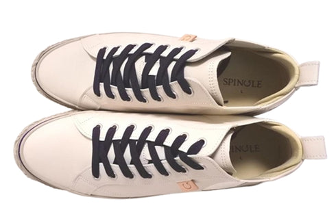 【SPINGLE SP442 ホワイト/ネイビー】カンガルー革ミドルカットサイドゴア