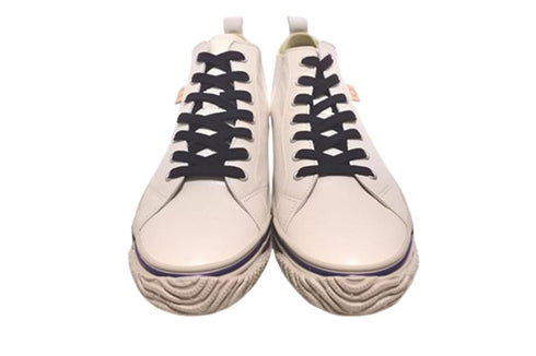 【SPINGLE SP442 ホワイト/ネイビー】カンガルー革ミドルカットサイドゴア