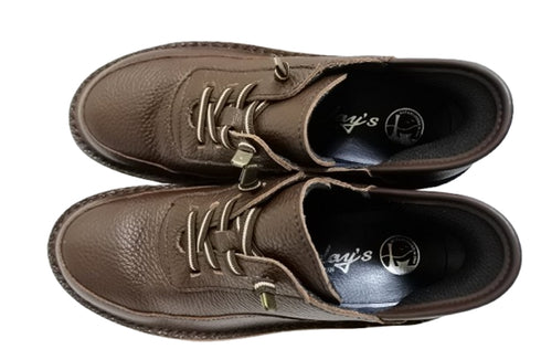 【TODAY'S T6003 チョコレート】ゴムひもレザーシューズ
