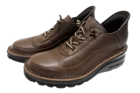 【TODAY'S T6003 チョコレート】ゴムひもレザーシューズ