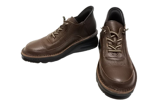 【TODAY'S T6003 チョコレート】ゴムひもレザーシューズ