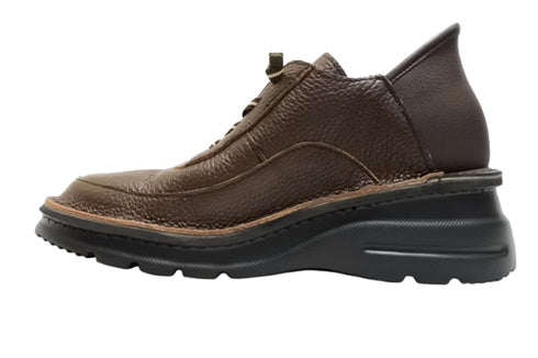 【TODAY'S T6003 チョコレート】ゴムひもレザーシューズ