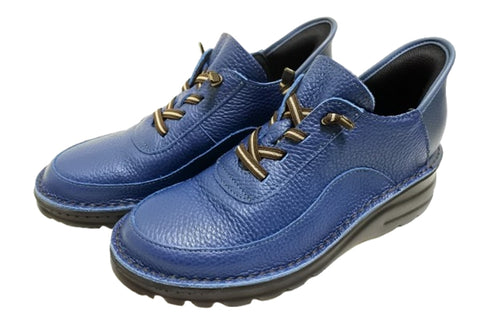 【TODAY'S T6003 ネイビー】ゴムひもレザーシューズ