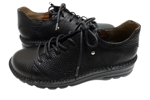 【TODAY'S T7091S ブラック】シュリンクレザーサイドジップスニーカー レディース