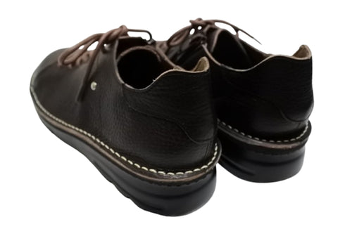 【TODAY'S T7091S チョコレート】シュリンクレザーサイドジップスニーカー レディース