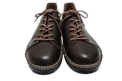 【TODAY'S T7091S チョコレート】シュリンクレザーサイドジップスニーカー レディース