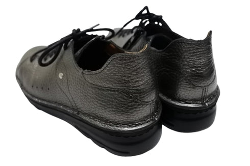 【TODAY'S T7091S ダークシルバー】シュリンクレザーサイドジップスニーカー レディース