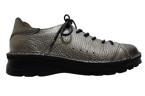 【TODAY'S T7091S ダークシルバー】シュリンクレザーサイドジップスニーカー レディース