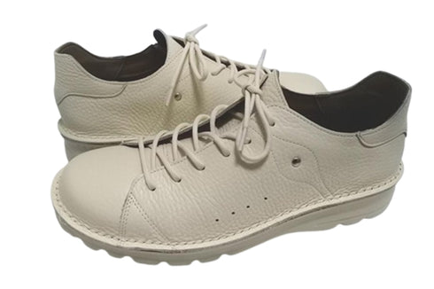 【TODAY'S T7091S アイボリー】シュリンクレザーサイドジップスニーカー レディース