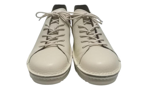 【TODAY'S T7091S アイボリー】シュリンクレザーサイドジップスニーカー レディース