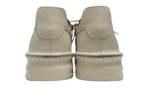 【TODAY'S T7091S アイボリー】シュリンクレザーサイドジップスニーカー レディース