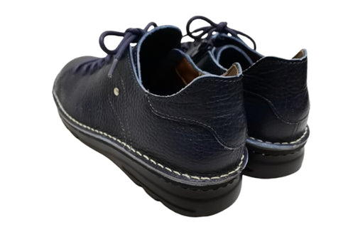 【TODAY'S T7091S ネイビー】シュリンクレザーサイドジップスニーカー レディース