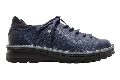 【TODAY'S T7091S ネイビー】シュリンクレザーサイドジップスニーカー レディース