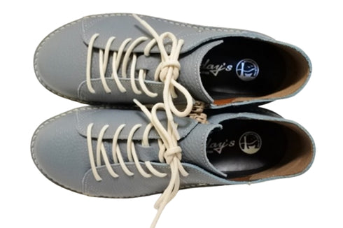 【TODAY'S T7091S ロイヤルブルー】シュリンクレザーサイドジップスニーカー レディース