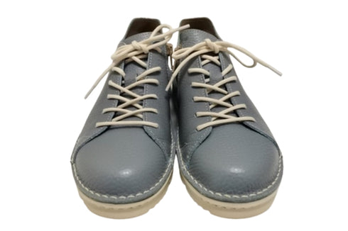 【TODAY'S T7091S ロイヤルブルー】シュリンクレザーサイドジップスニーカー レディース