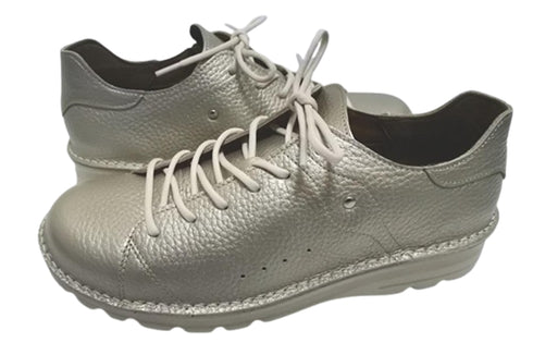 【TODAY'S T7091S シャンパンゴールド】シュリンクレザーサイドジップスニーカー レディース