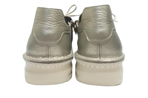 【TODAY'S T7091S シャンパンゴールド】シュリンクレザーサイドジップスニーカー レディース