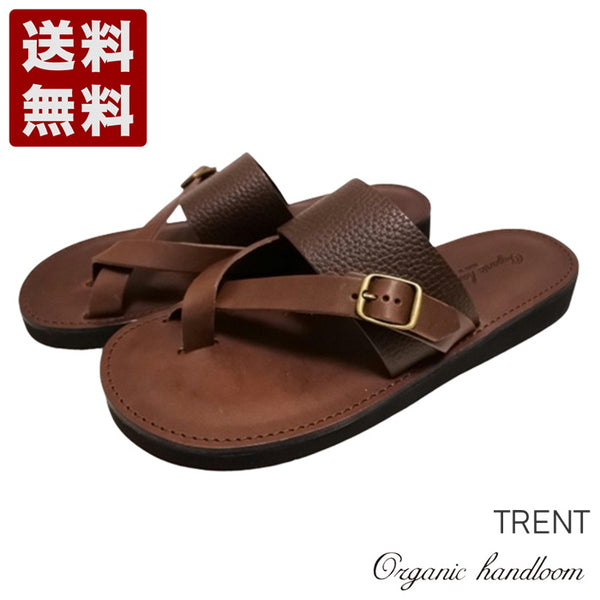 【Organic handloom TRENT ダークブラウン】トングサンダル
