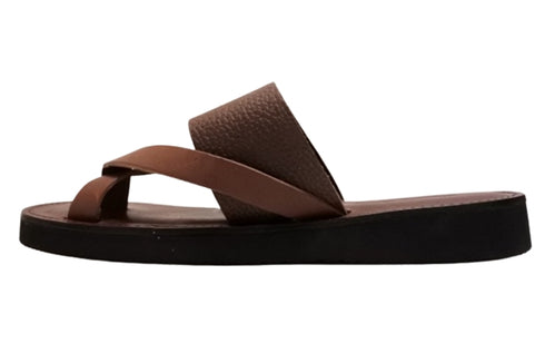 【Organic handloom TRENT ダークブラウン】トングサンダル