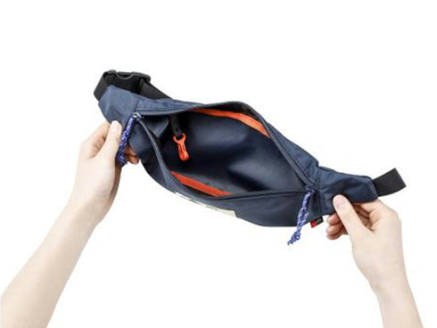 【豊岡鞄 WALK ABOUT WA1001 ネイビー】WALK ABOUT WOODS Flat Body Bag ウエストポーチ