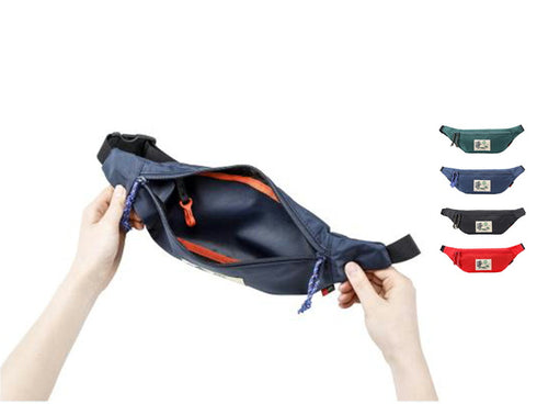 【豊岡鞄 WALK ABOUT WA1001 レッド】WALK ABOUT WOODS Flat Body Bag ウエストポーチ