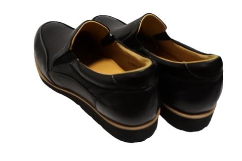 【倭イズム YA3302 ブラック】奈良県の職人手作り鹿革サイドゴアスリッポン