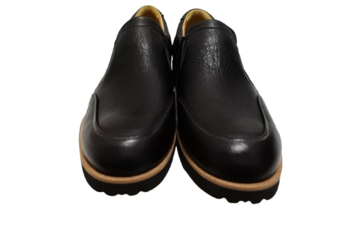 【倭イズム YA3302 ブラック】奈良県の職人手作り鹿革サイドゴアスリッポン