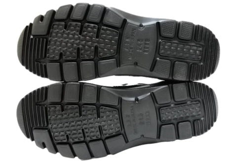 【TODAY's 0105 ブラック】幅広4E本革コンフォートメッシュサンダル