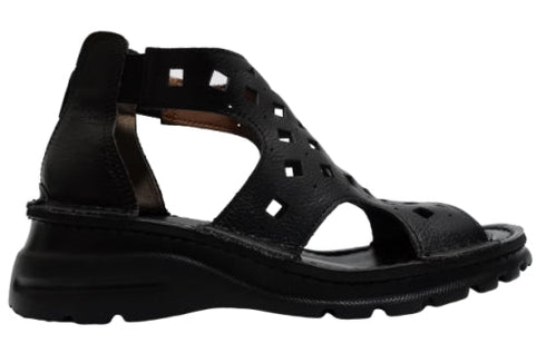 【TODAY's 0105 ブラック】幅広4E本革コンフォートメッシュサンダル