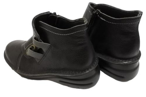 【TODAY'S 0110 ブラック】国産本革サイドジップレザースニーカー