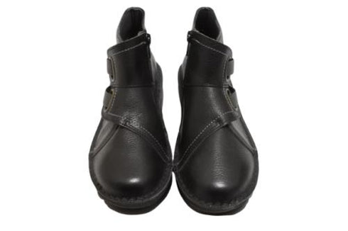 【TODAY'S 0110 ブラック】国産本革サイドジップレザースニーカー