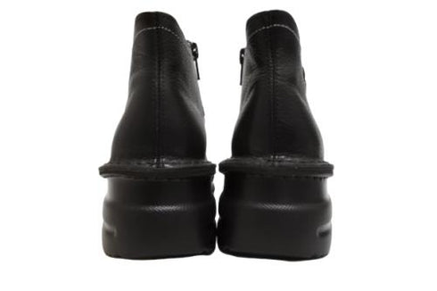 【TODAY'S 0110 ブラック】国産本革サイドジップレザースニーカー