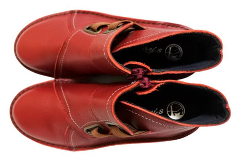 【TODAY'S 0110 カーマイン】国産本革サイドジップレザースニーカー