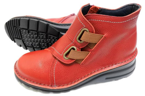 【TODAY'S 0110 カーマイン】国産本革サイドジップレザースニーカー