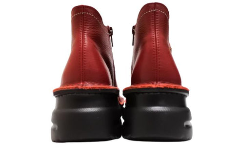 【TODAY'S 0110 カーマイン】国産本革サイドジップレザースニーカー