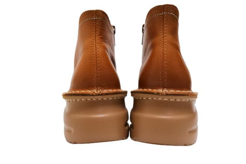 【TODAY'S 0110 ダークブルーキャメルオリーブ】国産本革サイドジップレザースニーカー