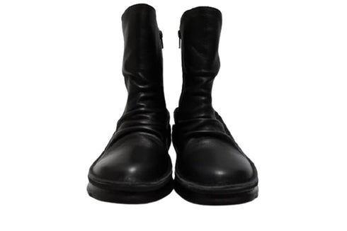 【TODAY's 0206 ブラック】幅広4E サイドジップミドルブーツ