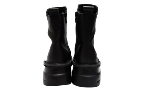 【TODAY's 0206 ブラック】幅広4E サイドジップミドルブーツ