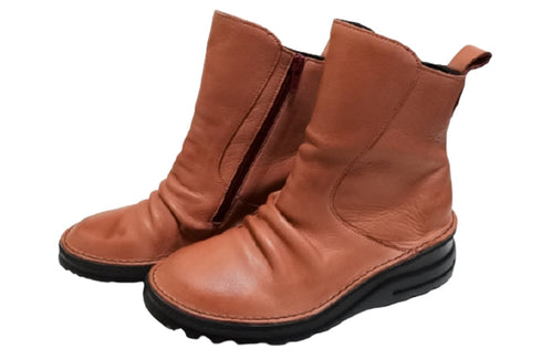 【TODAY's 0206 ブリック】幅広4E サイドジップミドルブーツ