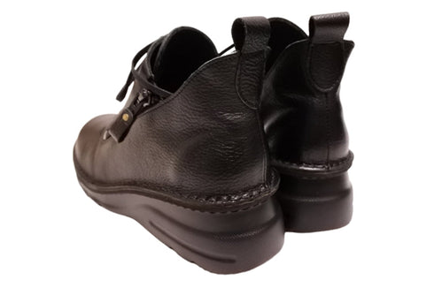 【TODAY's 0248 ブラック】幅広4E サイドジップレースアップミドルブーツ