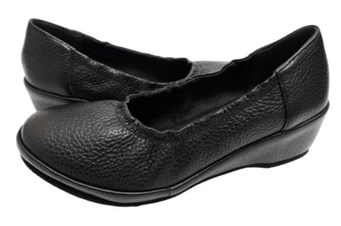 【arui_toe 1100 ブラック】伸縮ゴムの本革コンフォートスリッポン