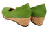 【arui_toe 1100 グリーン】伸縮ゴムの本革コンフォートスリッポン