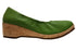 【arui_toe 1100 グリーン】伸縮ゴムの本革コンフォートスリッポン
