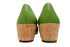 【arui_toe 1100 グリーン】伸縮ゴムの本革コンフォートスリッポン
