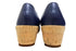 【arui_toe 1100 ネイビー】伸縮ゴムの本革コンフォートスリッポン